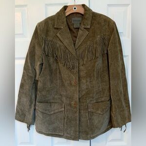 Vintage Brown Suede Fringe Jacket Western